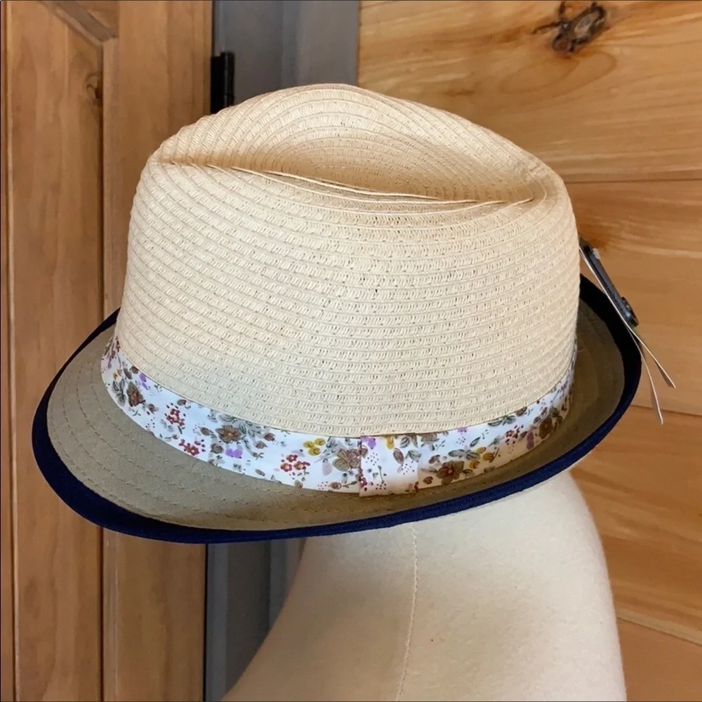 D & Y (David & Young) fedora with floral trim One size fits most